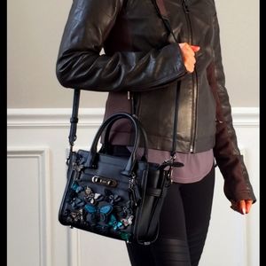 Coach Rare 'Swagger 27' Butterfly Applique Bag
